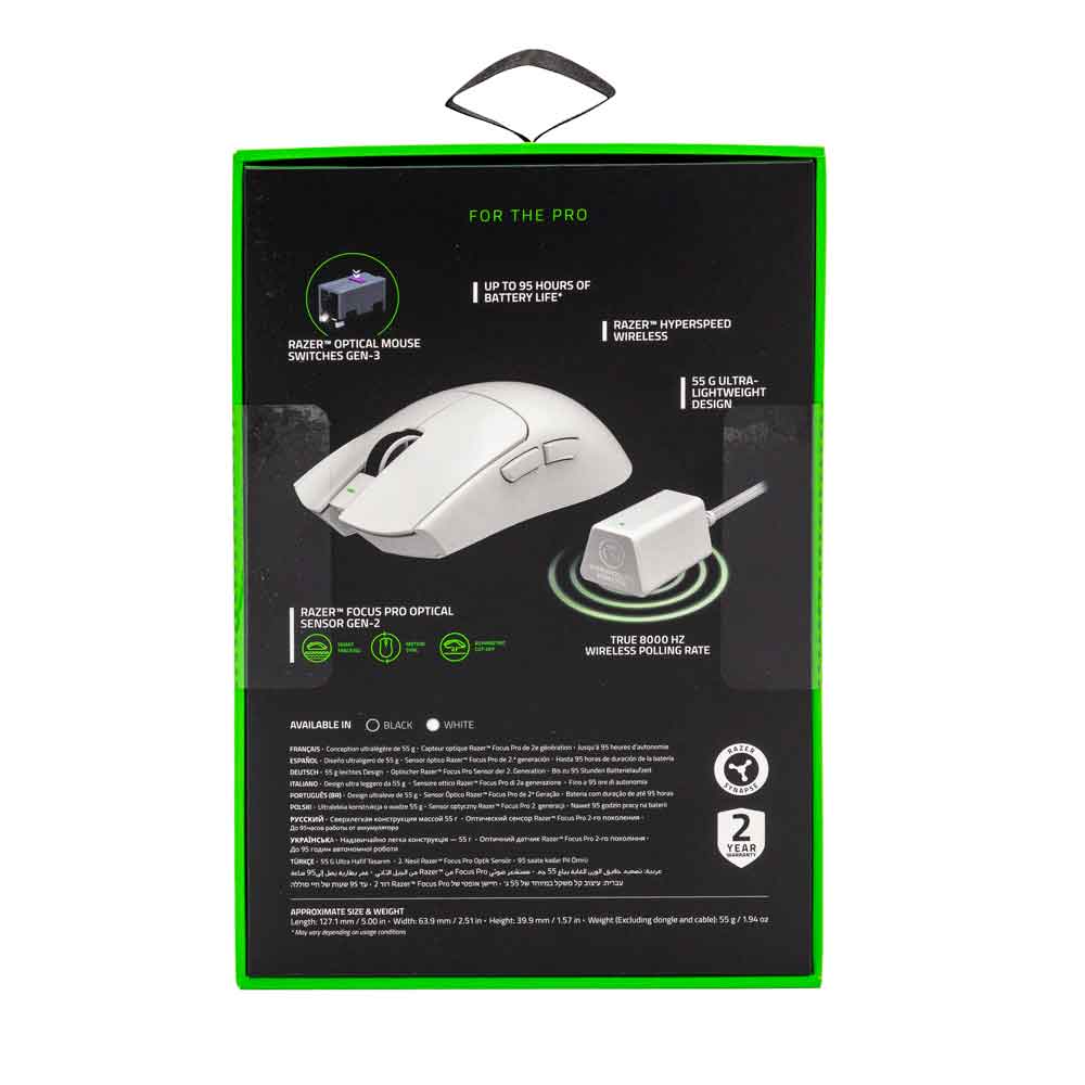 Razer Viper V3 Pro gamingmus, vit, bild 2