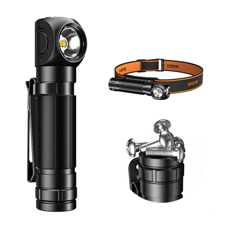 Superfire TH04-S,1000lmm USB-C pannlampa med ficklampa