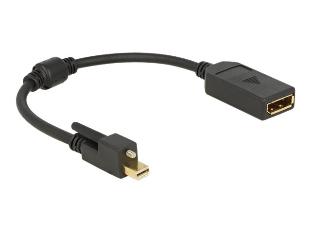 Delock Adapter mini DisplayPort-hane med skruv till DisplayPort-hona 4K