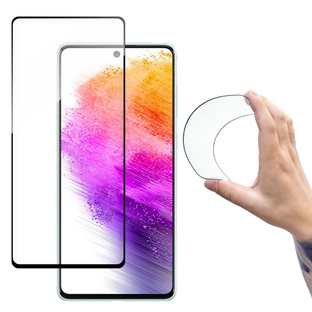 Wozinsky Helskydd Flexi Nano glasfilm härdat glas med en ram för Samsung Galaxy A73 transparent