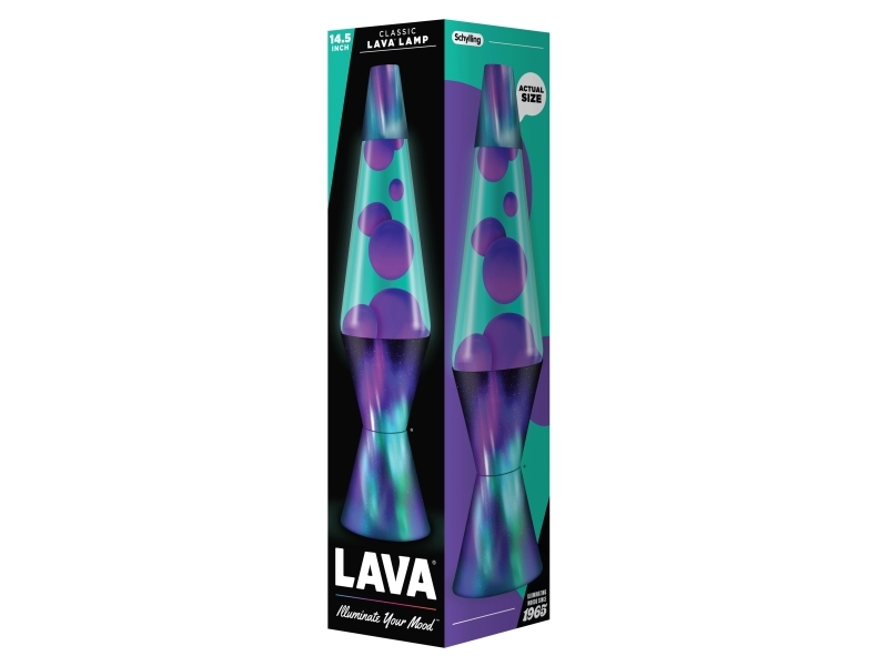 Lava®-lampa lila/blågrön, Nordlys-bas 37 cm