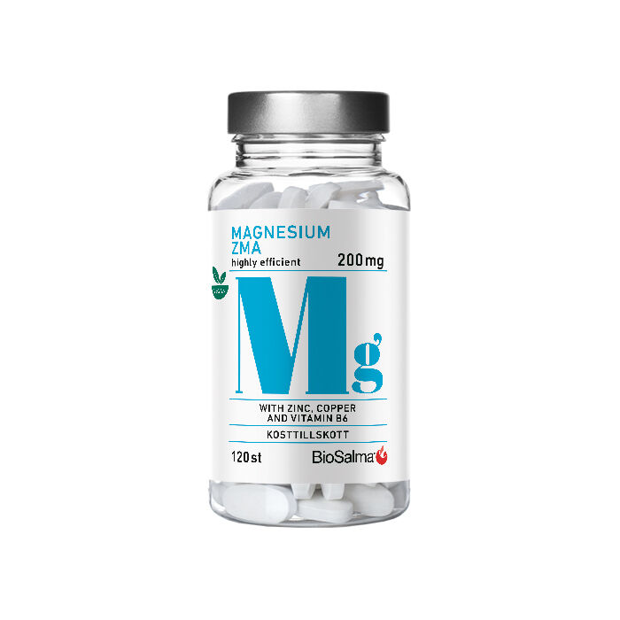 BioSalma Magnesium ZMA 200 mg, 120 tabl, bild 3