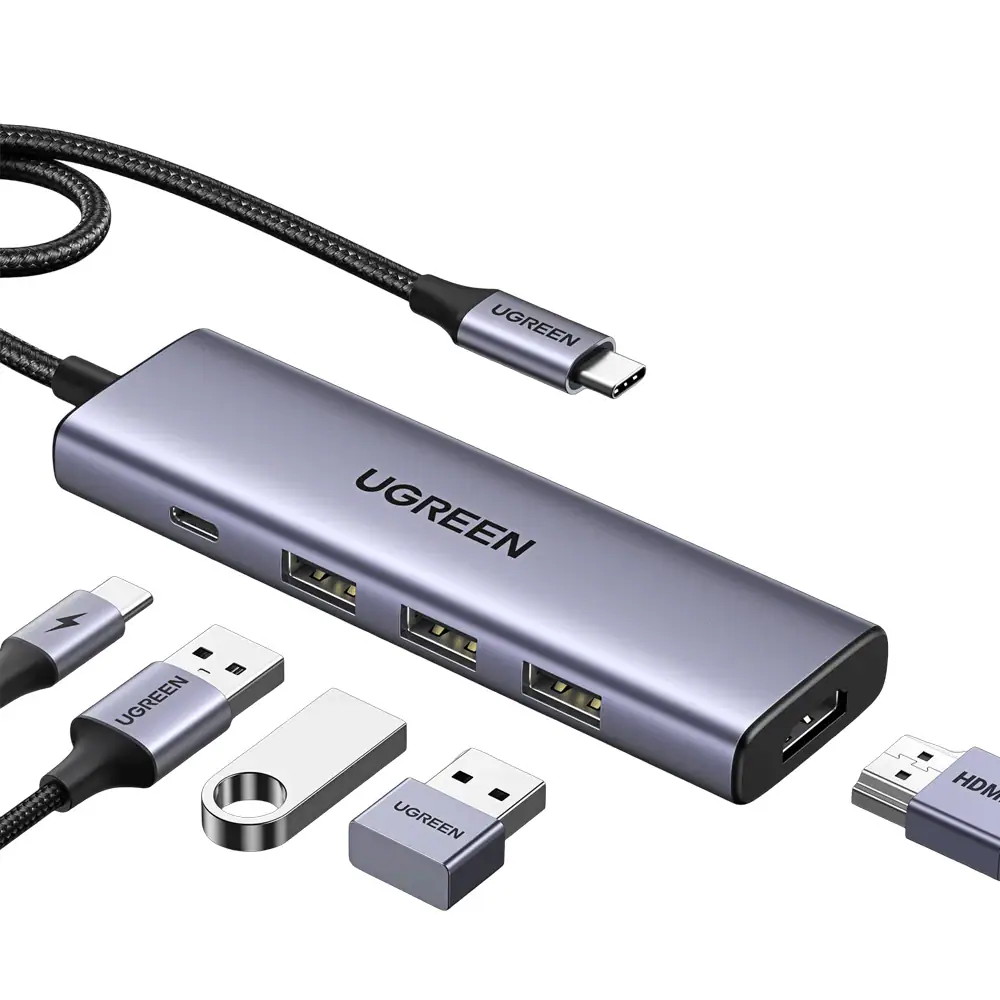 UGREEN Revodok USB C Hub 5-in-1 Multiport Adapter - 4K HDMI