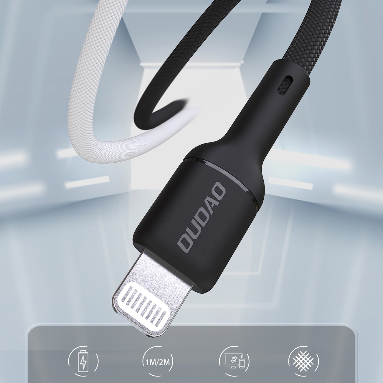 Dudao L9X USB-C till Lightning 2 m svart, bild 4