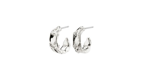 PILGRIM - SOL Crystal Semi-Hoop Earrings - Silver-Plated - 15 mm, bild 3