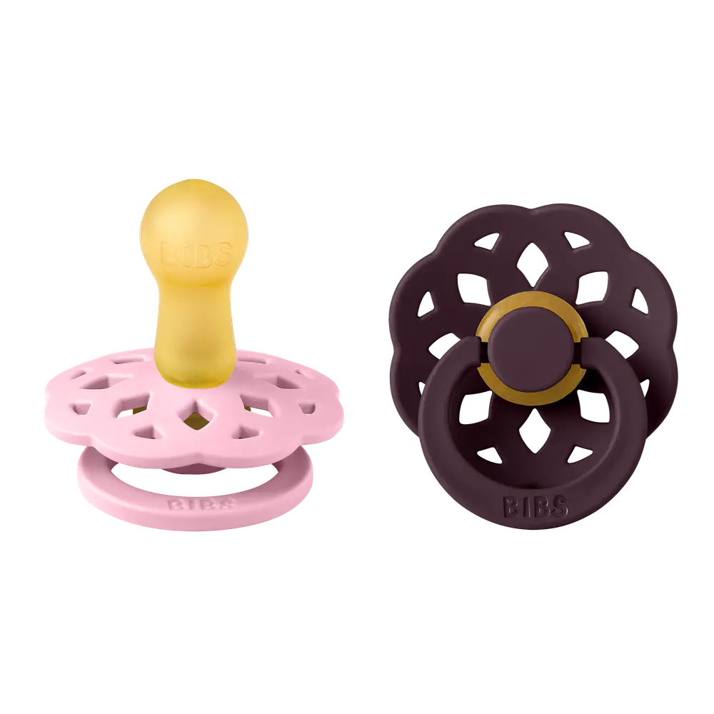 BIBS - Pacifier Boheme - Baby Pink/Plum - Size 2