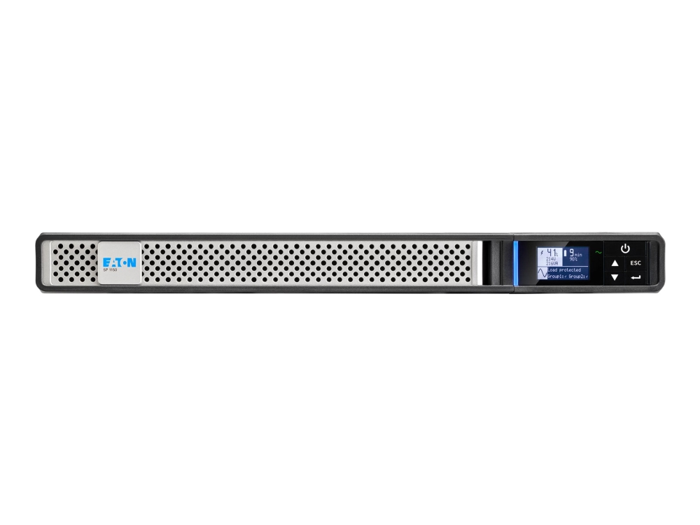 Eaton 5P 1150iR - Gen 2 - UPS (kan monteras i rack) - AC 200/208/220/230/240 V - 920 Watt - 1150 VA - 1-fas - 9 Ah - RS-232, USB - utgångskontakter: 6 - 1U - 19 - svart/silver - med Network Card-MS