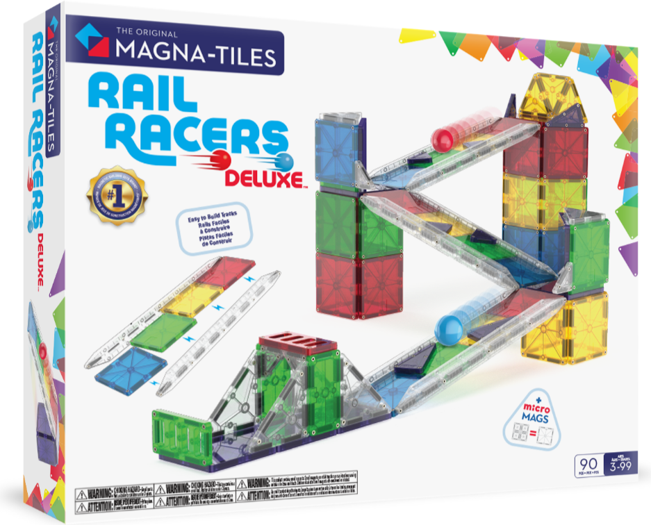 Magna-Tiles Rail Racers Deluxe 90 delar, bild 4