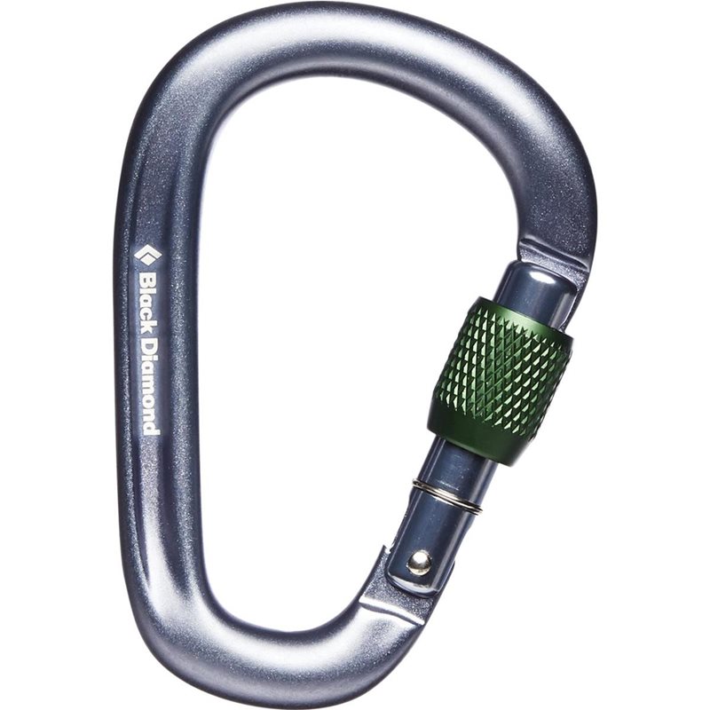 Black Diamond Pearlock Screwgate Carabiner Gray - OneSize