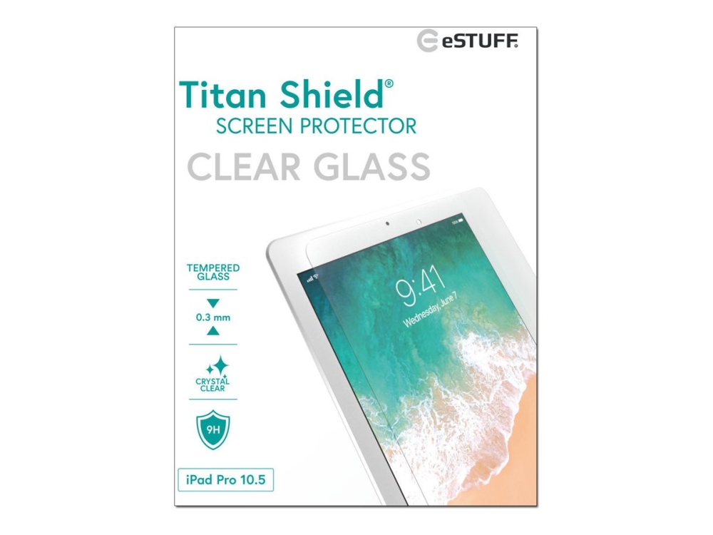 Skärmskydd eSTUFF Titan Shield Clear Glass, iPad Pro 10.5" / Air 10.5" (2019), bild 2
