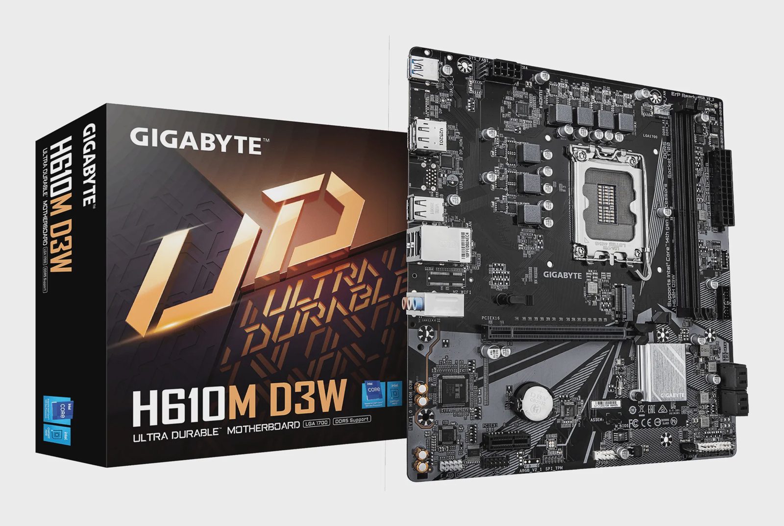 Gigabyte H610M D3W moderkort Intel H610 LGA 1700 Micro-ATX DDR5