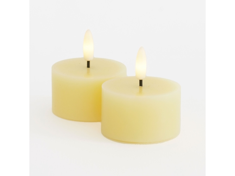 Sirius Sille värmeljus 2-pack - Ø6 x H3,4 cm - blekgul