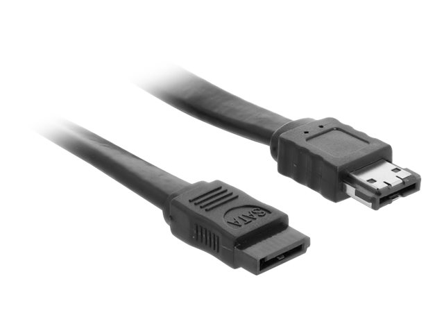 Delock - SATA till eSATA-kabel - Serial ATA 150/300/600 - SATA (R) rak till eSATA (R) - 1 m - svart