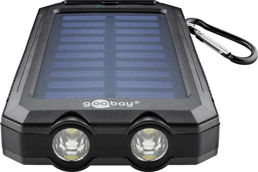 Goobay Powerbank med solceller 8000 mAh