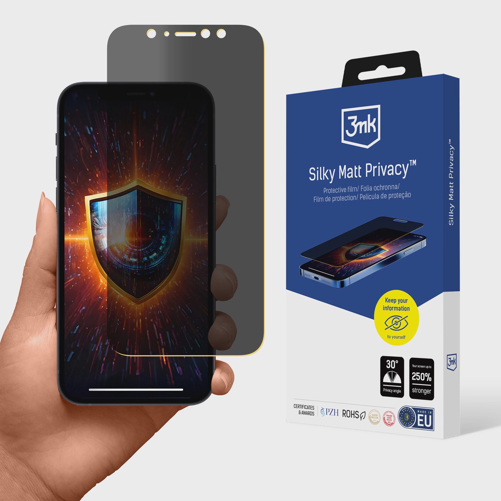 Sekretessskyddsfilm 3mk Silky Matt Privacy för Apple iPhone 12 Mini
