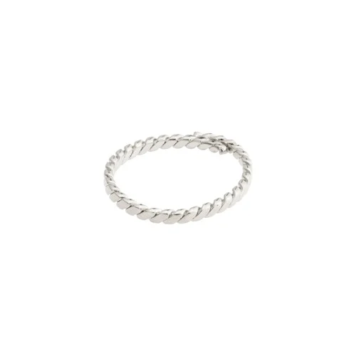 PILGRIM - LULU Twisted Stack Ring - Silver Plated - Adjustable Size