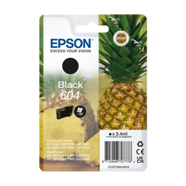 Epson T604, svart bläckpatron, bild 5