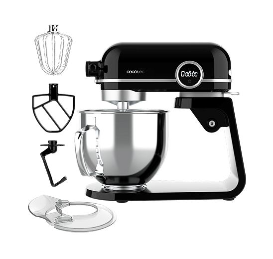 Cecotec Twist&Fusion 4500 Luxury, 5,2 l, Svart, Vispning, Knådning, Mixning, Omrörning, Hastighet, Rostfritt stål, Gjuten aluminium