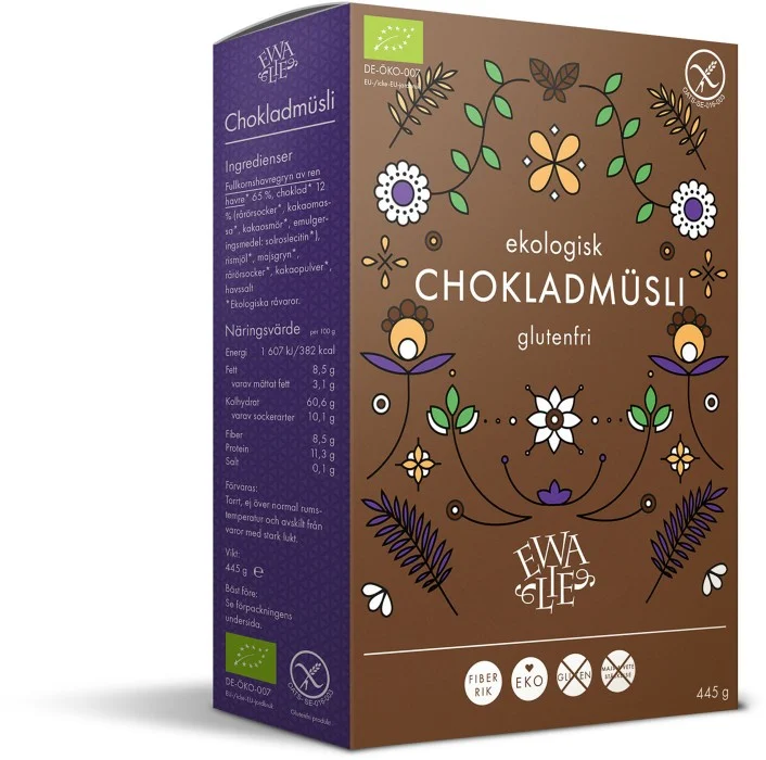Chokladmüsli glutenfri och ekologisk 445 g