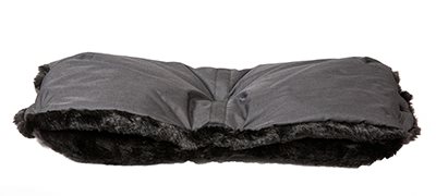 Bozz handmuff, svart melange fleece