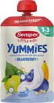 SEMPER Yummies blåbär klämmis 1-3år, 120 g