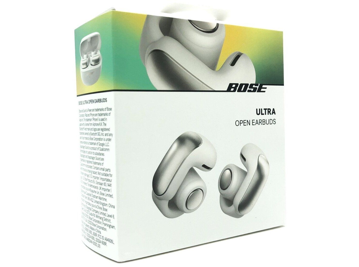 Bose Ultra Open - True wireless-hörlurar med mikrofon - öppet öra - Bluetooth - white smoke