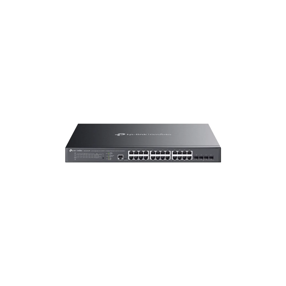 TP-Link SG3428XMPP Omada 24-Port Gigabit and 4-Port 10GE SFP+ L2+ Managed Switch med 16-Port PoE+ & 8-Port PoE++