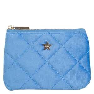 DARK Velvet Quilted Mini Pouch Ibiza Blue