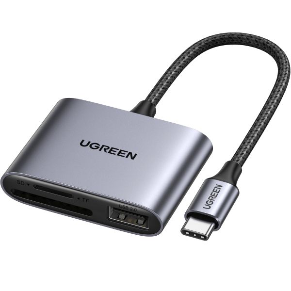 Ugreen USB-C till SD/TF + USB Minneskortläsare