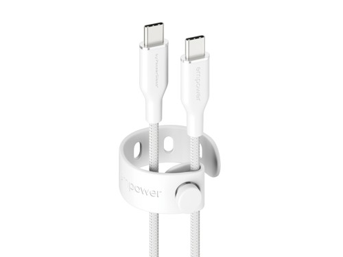 EMPOWER - Racing 60W USB-C to USB-C Cable 1.2M Silver White, bild 2