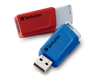 32 GB Verbatim Store N Click USB 3.0, 2-pack Röd/Blå