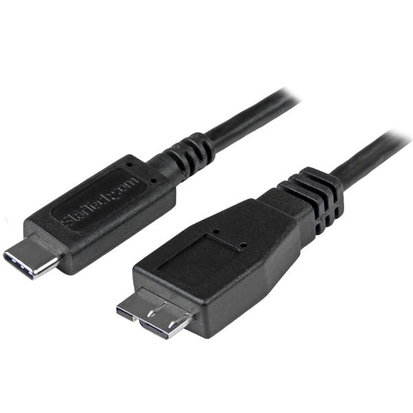 USB 3.1-kabel, Typ C ha - Micro B ha, StarTech.com, Gen. 2 10Gbps, 1 meter - Svart, bild 3
