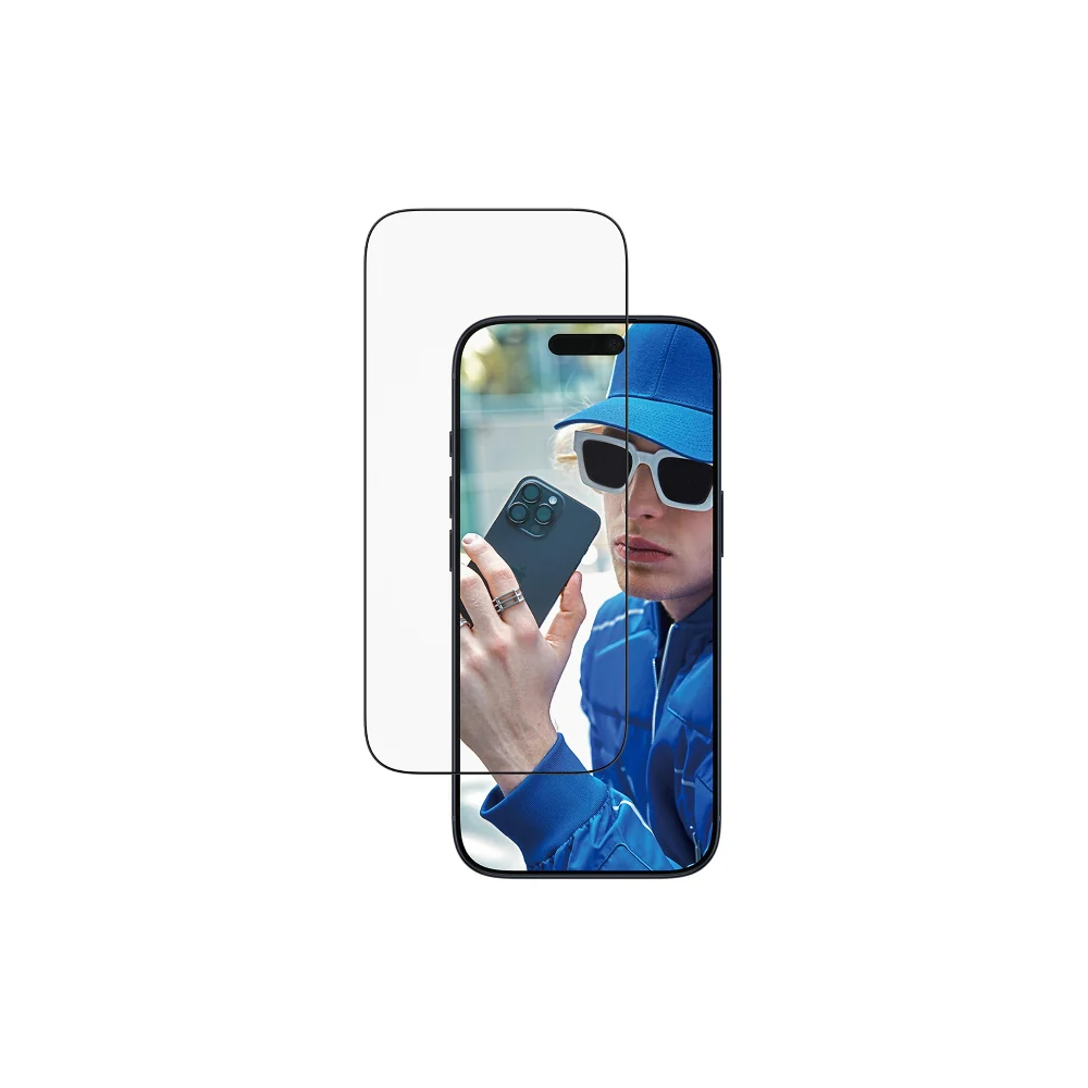 PanzerGlass iPhone 17 Pro skärmskydd Ultra-Wide Fit med applikator, svart