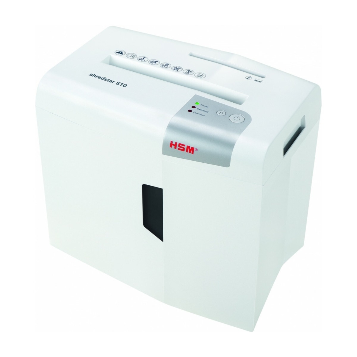 HSM S10 Dokumentförstörare Längsgående Skärning 58 Db 22 cm silver, vit