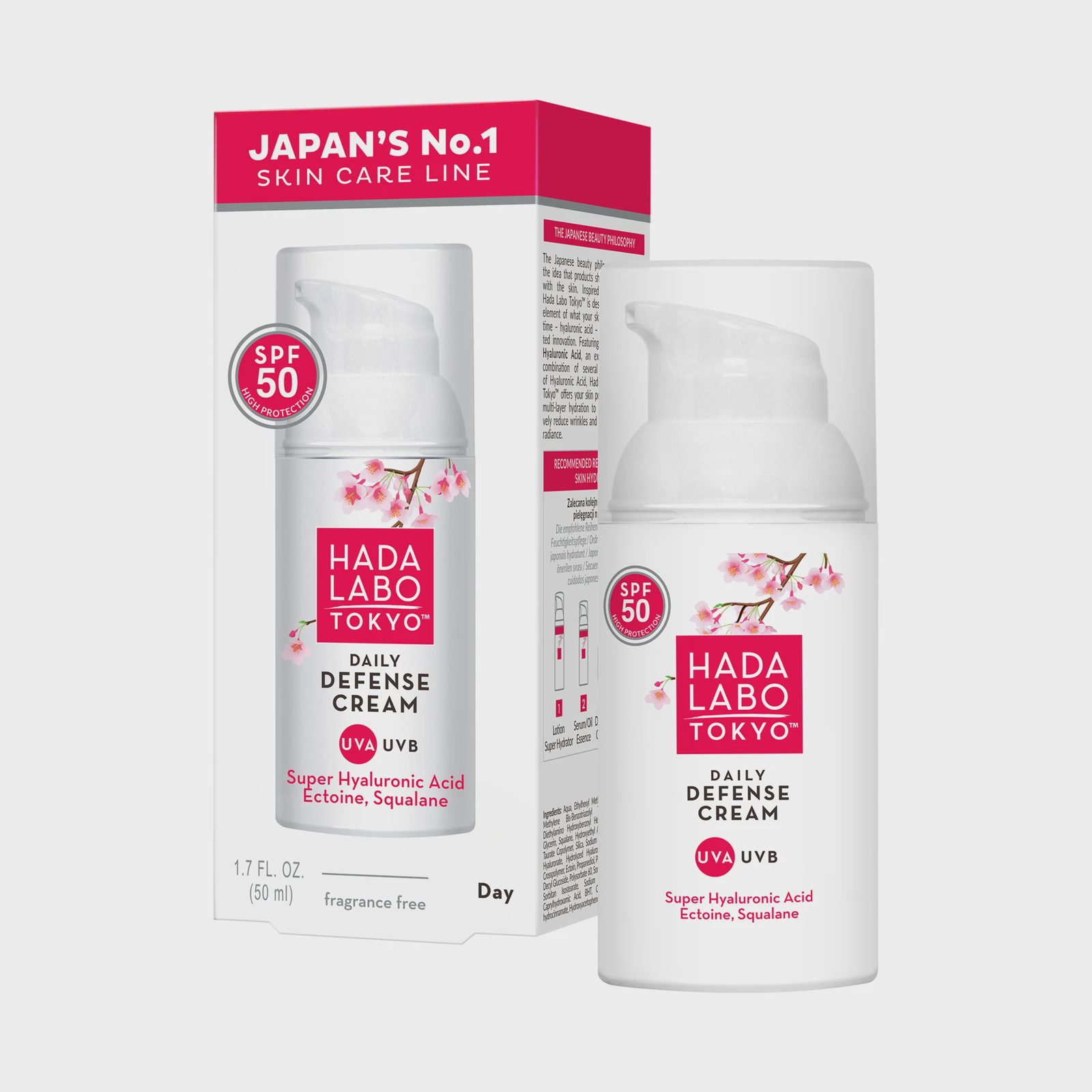 HADA LABO TOKYO Lightweight Protective Cream SPF 50 50 ml, bild 2