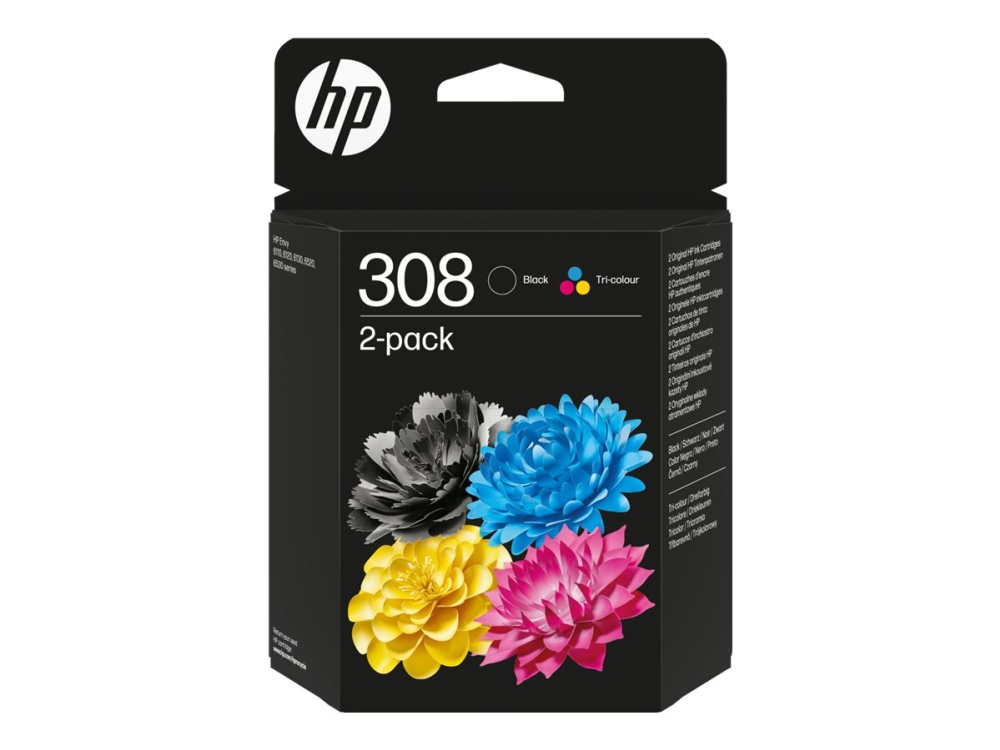 HP 308 Bläckpatron 2-pack – svart och färg