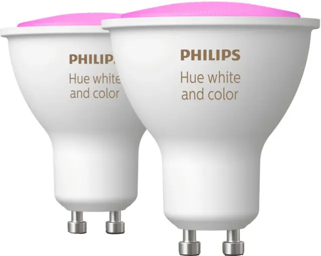 Philips Hue WCA smart glödlampa GU10 BT 4,3W, 2 st