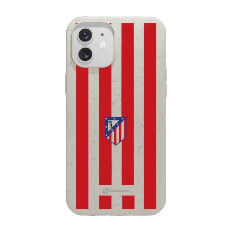 Phonecases3D iPhone 12 Atlético de Madrid skal tillverkat med Fibriva™, vit