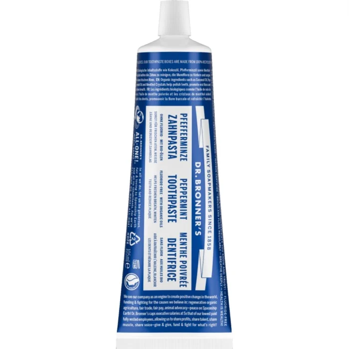 Dr. Bronner's Toothpaste Peppermint 140 g