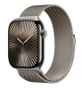 Apple Watch Series 10 GPS + Cell 46 mm naturlig titan, naturlig milanesisk loop - S/M
