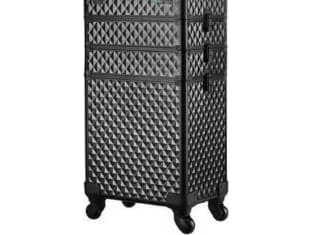 Apte CA19A sminkväska på hjul i aluminium 61 x 36 cm, svart
