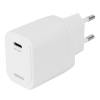 Deltaco 20W USB-C Väggladdare - Vit