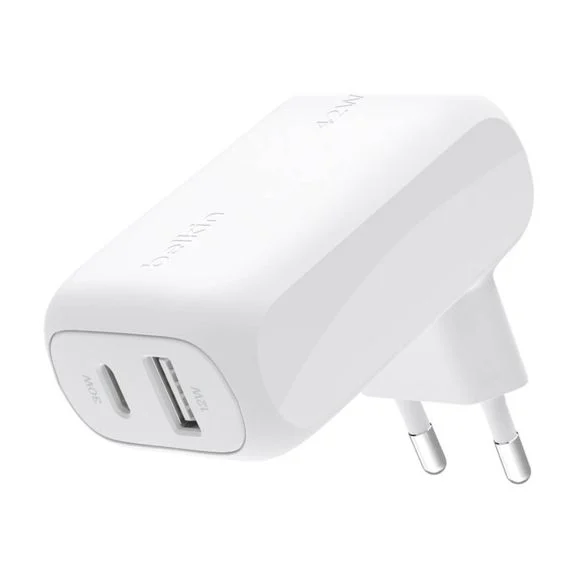 Belkin 42W/12W Dual USB-C/USB-A PD väggladdare (vit), bild 3