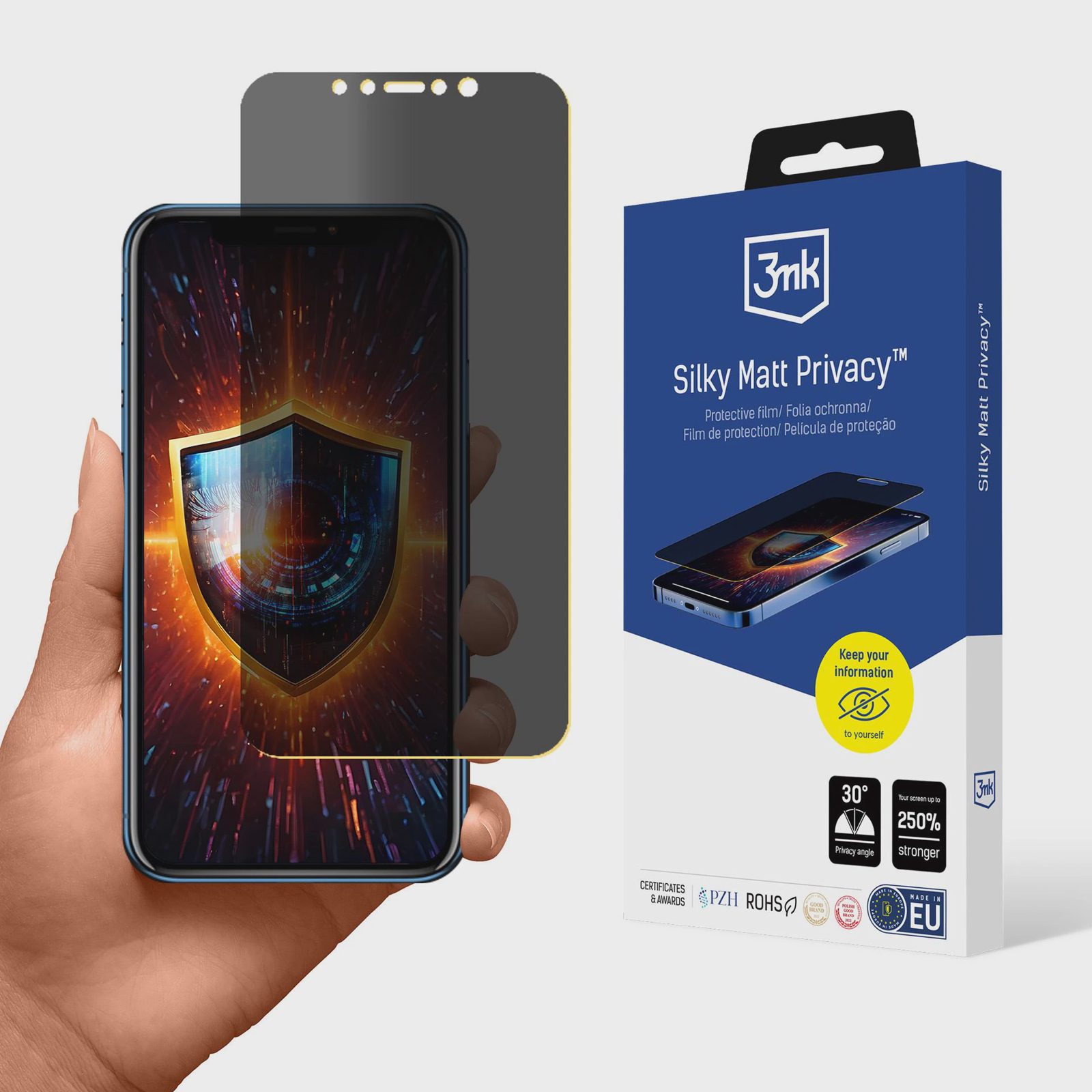 3mk Silky Matt Privacy – matt skärmskydd för Apple iPhone XR