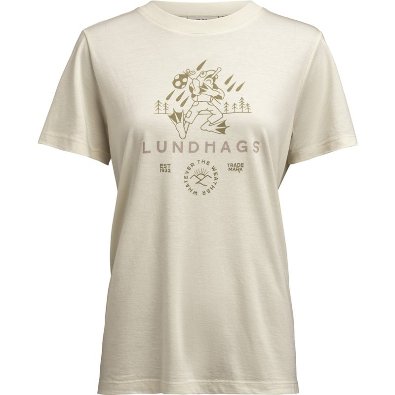 Lundhags Järpen Printed T-shirt W Chalk White - S