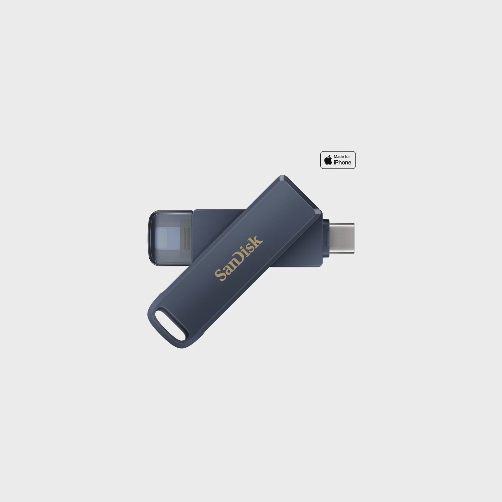 SanDisk iXpand Phone Drive USB-minne 256 GB USB-C/Lightning, Metallic Sky