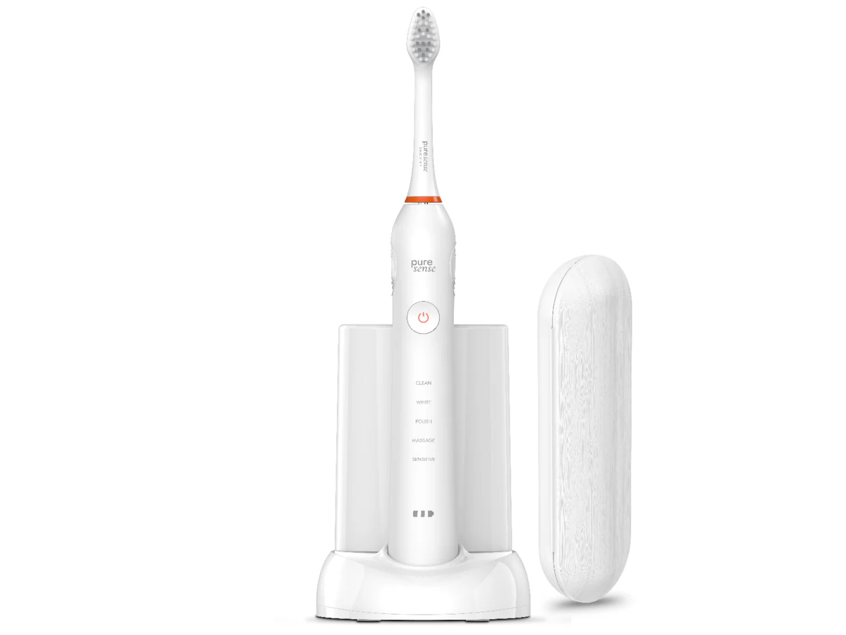 PureSense PSSN400W Sonisk Eltandborste + UV-rengörare + Resefodral
