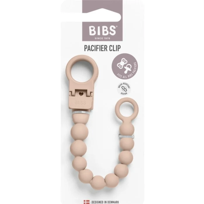 BIBS Pacifier Clip Loop Blush Onesize
