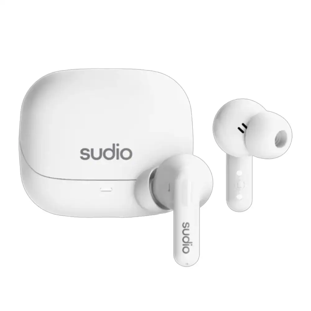 Sudio C8 In-Ear True Wireless Headset med ANC - Vit