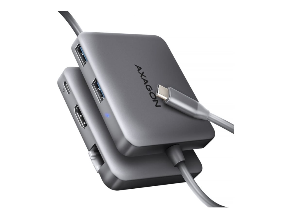 AXAGON HMC-5HL - Dockningsstation - för bordsdator, smartmobil, surfplatta - USB-C 3.2 Gen 1 / USB 3.0 / Thunderbolt 3 / Thunderbolt 4 - HDMI - 1GbE